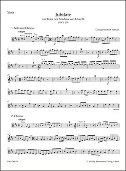 Jubilate for the Celebration of the Peace of Utrecht HWV 279 "Utrecht Jubilate"
