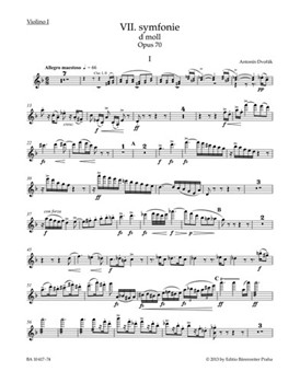 Symphony Nr. 7 D minor op. 70 by Dvorak Antonin for