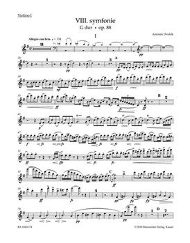 Symphony Nr. 8 G major op. 88 by Dvorak Antonin for