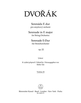 Serenade for String Orchestra E major op. 22 by Dvorak Antonin for