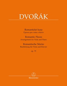 Romantic Pieces Op. 75 by Dvorak Antonin - Kalinowska / Kalinow - for Viola