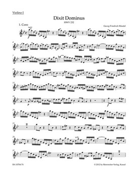 Dixit Dominus HWV 232 (Psalm 109) by Handel George Frideric for