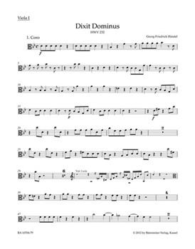 Dixit Dominus HWV 232 (Psalm 109) by Handel George Frideric for