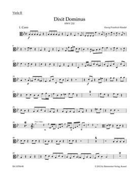 Dixit Dominus HWV 232 (Psalm 109) by Handel George Frideric for