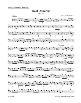 Dixit Dominus HWV 232 (Psalm 109) by Handel George Frideric for