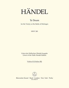 Te Deum for the Victory at the Battle of Dettingen HWV 283 by Handel George Frideric for