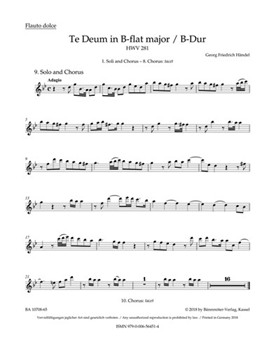 Te Deum B-Dur HWV 281 (Cannons) by Handel George Frideric for