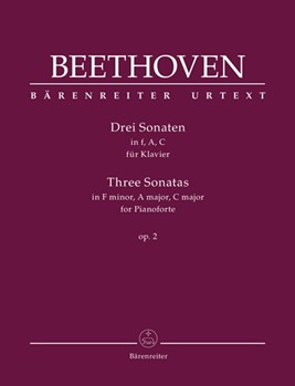 Three Sonatas Opus 2 f min A maj C maj by Beethoven Ludwig van for Piano