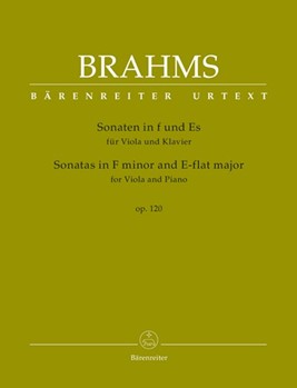 Sonatas in F minor and E-flat Major op. 120 by Brahms Johannes for Viola and Piano