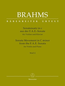 Sonata Movement in c minor from the F.A.E. Sonata WoO2 by Brahms Johannes - Brown and Da Costa - for Violin and Piano