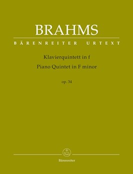 Piano Quintet F minor op. 34 by Brahms Johannes for Chamber En
