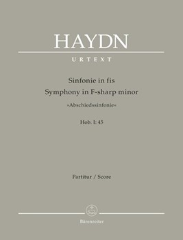 Symphony F-sharp minor Hob. I:45 "Farewell Symphony" by Haydn Joseph for 2Ob/bassoo