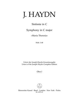 Symphony C major Hob. I:48 "Maria Theresia" by Haydn Joseph for