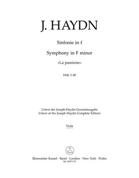 Symphony F minor Hob. I:49 "La passione" by Haydn Joseph for