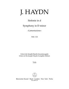 Symphony D minor Hob. I:26 "Lamentazione" by Haydn Joseph for
