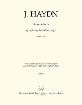 Symphony Nr. 91 E-flat major Hob. I:91 by Haydn Joseph for