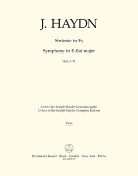 Symphony Nr. 91 E-flat major Hob. I:91 by Haydn Joseph for