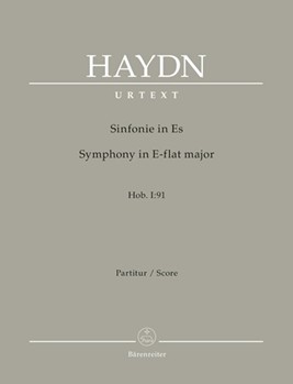 Symphony Nr. 91 E-flat major Hob. I:91 by Haydn Joseph for Fl/2Ob/2ba