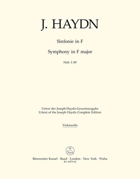 Symphony F major Hob. I:89 by Haydn Joseph for