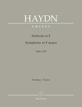 Symphony F major Hob. I:89 by Haydn Joseph for Fl/2Ob/2ba