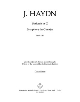 Symphony G major Hob. I:81 by Haydn Joseph for