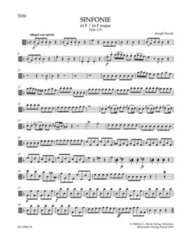 Symphony Nr. 79 in F major Hob. I:79 by Haydn Joseph for