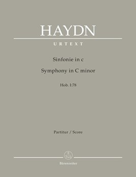 Symphony in C minor Hob I:78 by Haydn Joseph for Flute2Oboebassoon2Hn in Es2VVaBassi