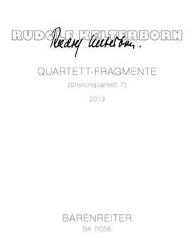 Quartet Fragments (String Quartet 7) (2013) by Kelterborn Rudolf for 2V/Va/Vc
