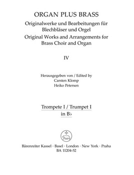 organ plus brass Band IV: Cathedral Sounds (Arrangements for brass choir and organ) by Stanford Sir Charles Villiers - Klomp Carsten - for