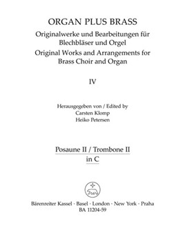 organ plus brass Band IV: Cathedral Sounds (Arrangements for brass choir and organ) by Stanford Sir Charles Villiers - Klomp Carsten - for