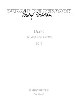 Duett fur Viola und Gitarre (2018) by Kelterborn Rudolf for VaGit
