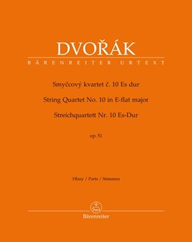 String Quartet no. 10 in E-flat major op. 51 by Dvorak Antonin - Schick Hartmut - for 4 Strings