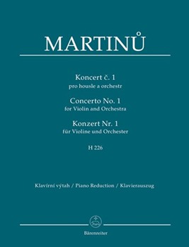 Concerto for Violin and Orchestra no. 1 H 226 by Martinu Bohuslav - Solc Karel - for Violin and Piano