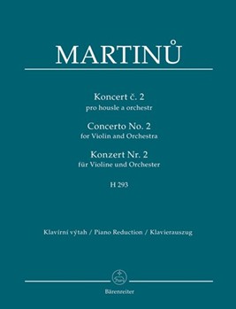 Concerto for Violin and Orchestra no. 2 H 293 by Martinu Bohuslav - Solc Karel - for Violin and Piano