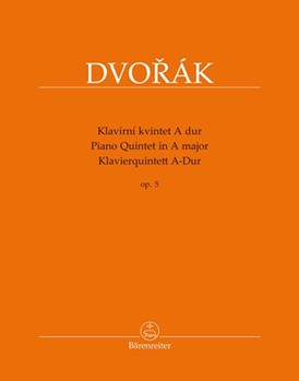 Piano Quintet A major Op. 5 by Dvorak Antonin - Burghauser / Solc - for Chamber En