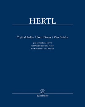 Four Pieces for Double Bass and Piano by Hertl Frantisek for String Bass and Piano