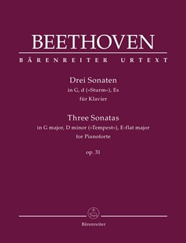 Three Sonatas Opus 31 G d Tempest Eb by Beethoven Ludwig van for Piano