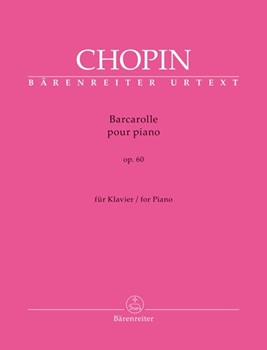 Barcarolle for Piano in F-sharp major op. 60 by Chopin Frederic for Piano