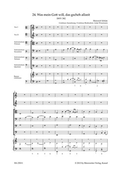 Was mein Gott will das gscheh allzeit SWV 392 -Motet- (No. 24 from "Geistliche Chor-Music") by Schutz Heinrich for Sg-A-SoloSg-T-SoloVoic1Voic2Voic3Voic4Bass Clefadlib