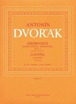 Kleine Stucke Op. 75A / Gavotte B 164 -fur zwei Violinen und Viola oder drei Violinen- by Dvorak Antonin for 2V/Va/3V