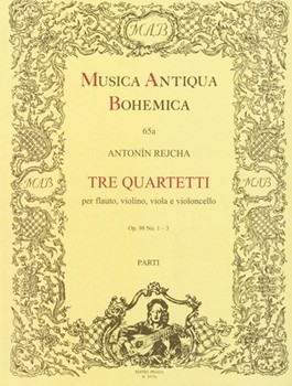 drei Quartette Nr. 1-3 g-Moll C-Dur G-Dur op. 98 by Reicha Anton for Fl/V/Va/Vc