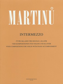 Intermezzo -vier compositions for violin and piano- by Martinu Bohuslav - Nopp Viktor / Solc - for V/Piano
