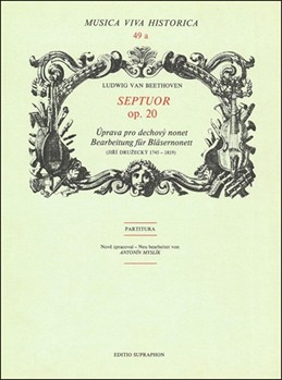 Septuor op. 20 -fur Blasernonett- by Beethoven Ludwig van for 2Ob/2clari