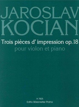 drei Stucke op. 18 -fur Violine und Klavier- by Kocian Jaroslav for V/Piano