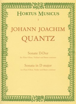 Sonata for Flute (Oboe Violin) and Basso continuo D major (aus "Furstenbergiana" (fruher Handel zuG by Quantz Johann Joachim for Fl/Ob/V/Bc