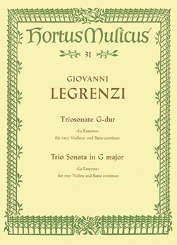 Triosonate fur zwei Violinen und Basso continuo G-Dur "La Raspona" by Legrenzi Giovanni for 2V/Bc