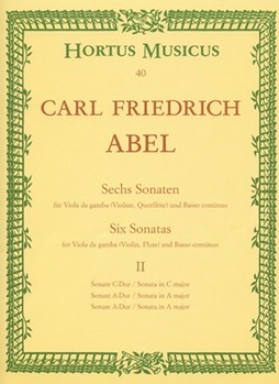 sechs Sonaten fur Viola da gamba (Violine Flote) und Basso continuo. Heft 2 by Abel Carl F for Vagb/V/Fl/