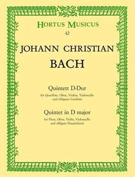 Quintett fur Querflote Oboe Violine Violoncello und obligates Cembalo D-Dur by Bach Johann Christian for Fl/V/Ob/V/