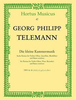 6 Partitas For Violin by Telemann Georg Philipp for Violin w/c