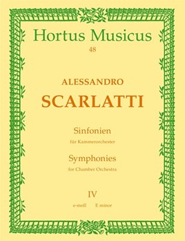Sinfonia Nr. 4 e-Moll by Scarlatti Alessandro for Fl/Ob/Str/